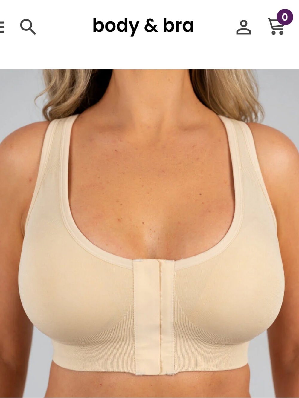 Comfort Choice Posture Support Bra Front Closure XL